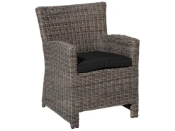 Madison Rib black wicker zitkussen