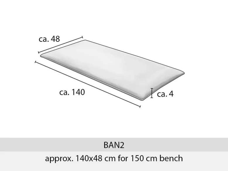 Madison Richmond natural outdoor bankkussen - 150 cm