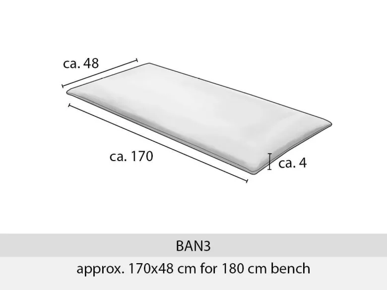Madison Richmond natural outdoor bankkussen - 180 cm