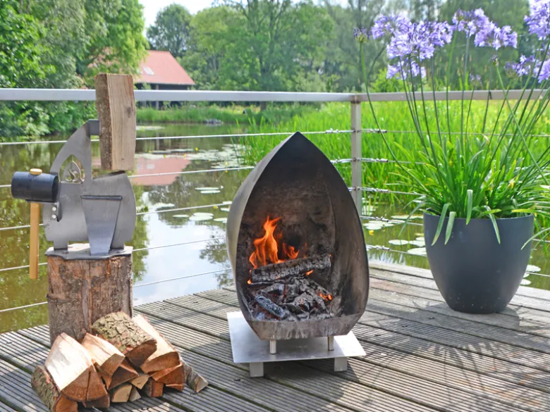Magma Corten tuinhaard set