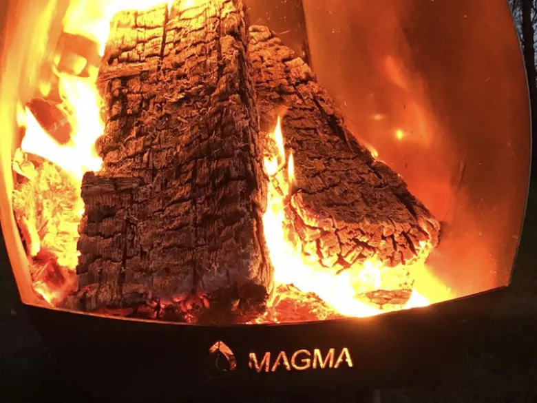 Magma RVS zwart tuinhaard set