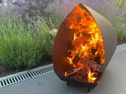 Magma RVS zwart tuinhaard set