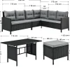 Manacor polyrotan zwarte loungeset