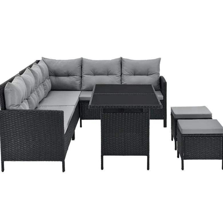 Manacor polyrotan zwarte loungeset