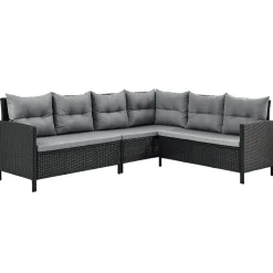 Manacor polyrotan zwarte loungeset