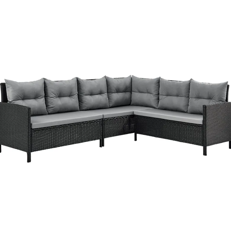Manacor polyrotan zwarte loungeset