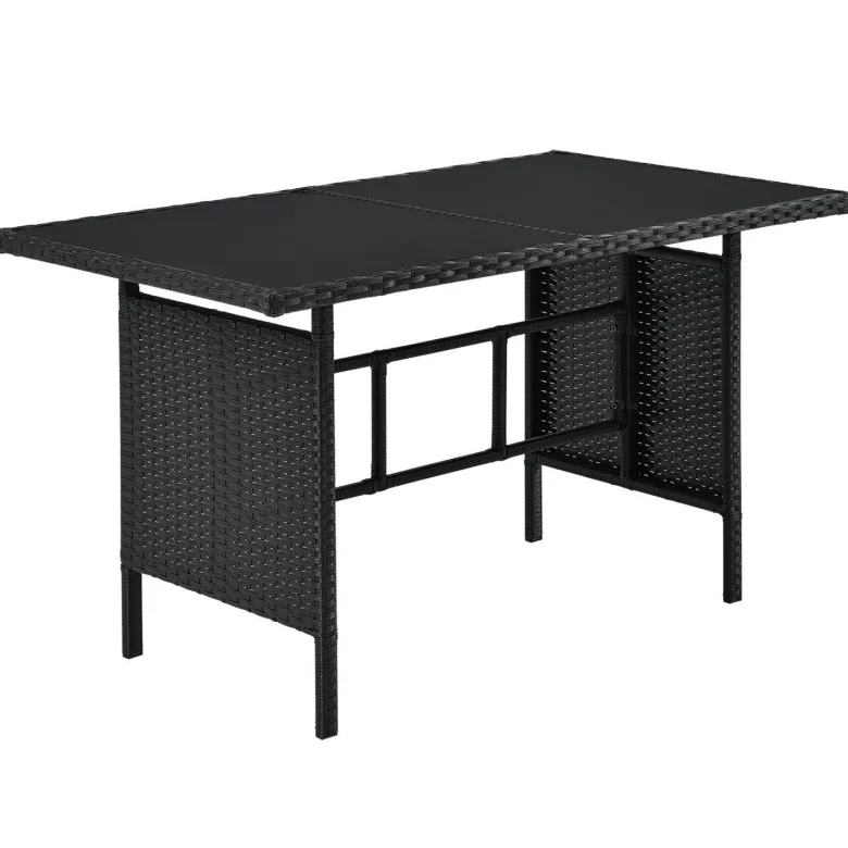 Manacor polyrotan zwart witte loungeset