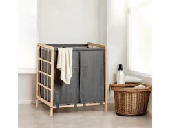 Marbeaux wasmand met 2 vakken - Grey