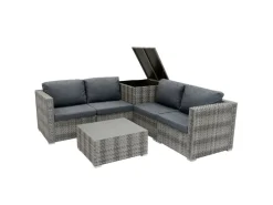 Marielle Rotan Modulaire 6-Delige Meubel Set - Grijs