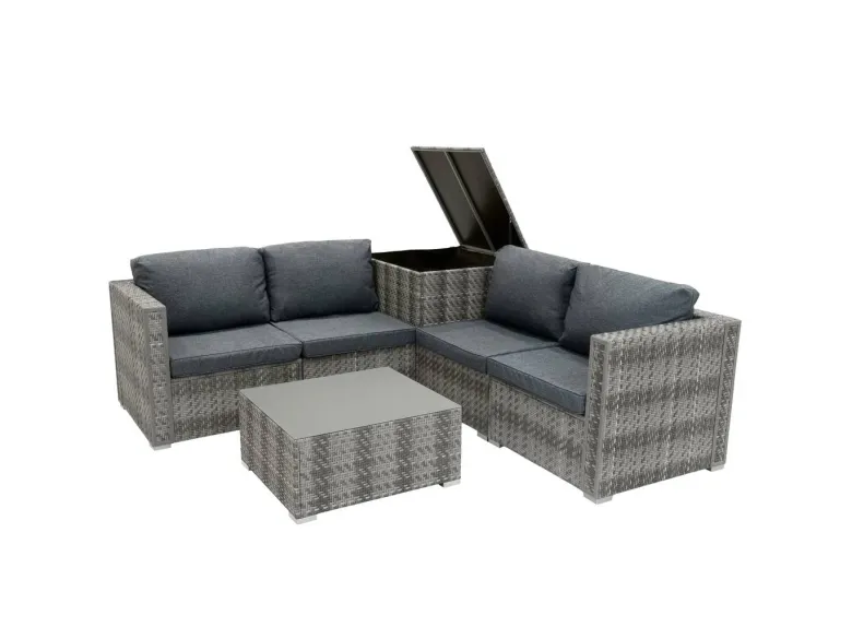 Marielle Rotan Modulaire 6-Delige Meubel Set - Grijs