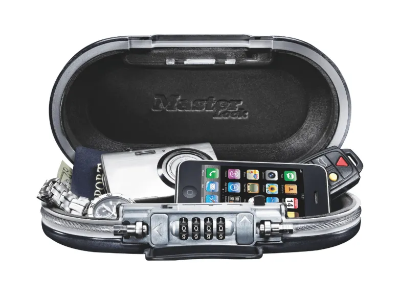 Masterlock mobiele kluis - 4 cijfers 102x45mm zwart