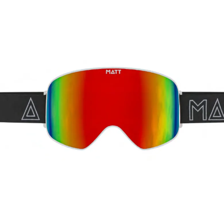Matt scale skibril - red