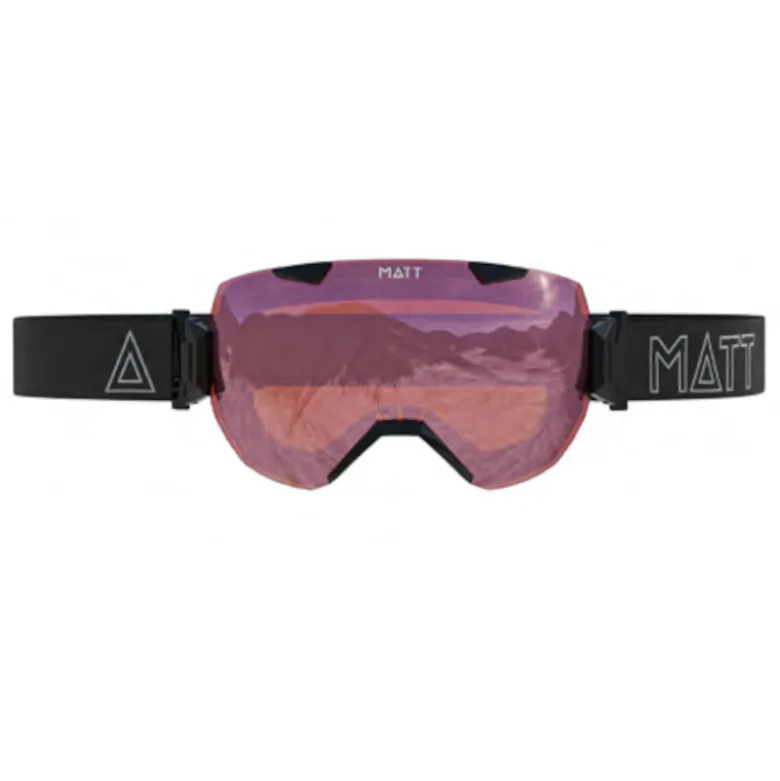 Matt synchro skibril - black/light blue