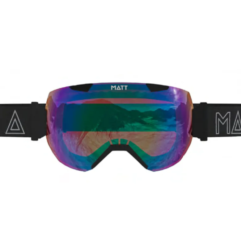 Matt synchro skibril - black/light blue
