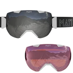 Matt synchro skibril - white/black