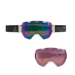 Matt synchro skibril - white/blue