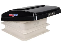 Maxxfan Deluxe Compact 28 x 28 dakluik met ventilator - smoke