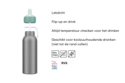 Mepal Campus flip-up 350 ml isoleerfles - Cool Blue