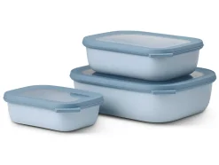 Mepal Cirqula 3-delig rechthoekige vershouddozen - Light Blue