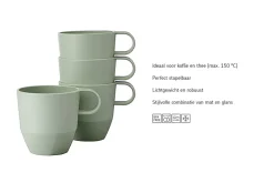 Mepal Silueta 300 ml set van 4 mokken - Green
