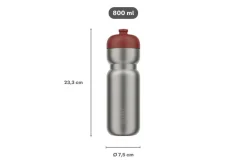 Mepal Sport 800 ml RVS pull bidon - Ceramic white