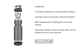 Mepal Sport 800 ml Shakebeker - Graphite black