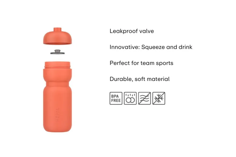 Mepal Sport Squeeze 600 ml bidon - Ceramic White