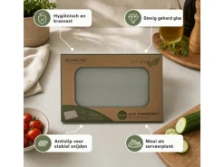Michelino Alythia 30 x 20 cm glazen snijplank - Beige