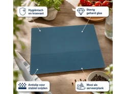 Michelino Alythia 40 x 30 cm glazen snijplank - Blue