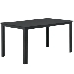 Milano aluminium 7-delige donkergrijze diningset