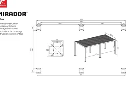 Mirador classic 300 x 600 cm overkapping - White