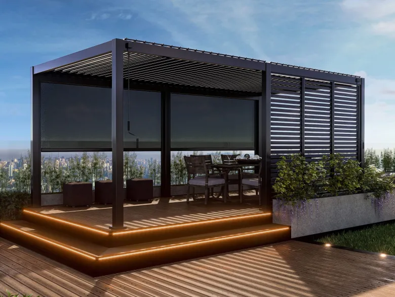 Mirador Deluxe 300 x 600 cm overkapping - antraciet