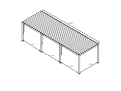 Mirador Deluxe 300 x 900 cm overkapping - antraciet
