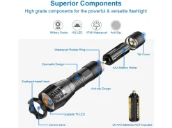 MMOBIEL zoombaar LED-zaklamp - Set van 2
