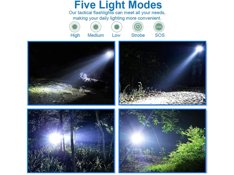 MMOBIEL zoombaar LED-zaklamp - Set van 2