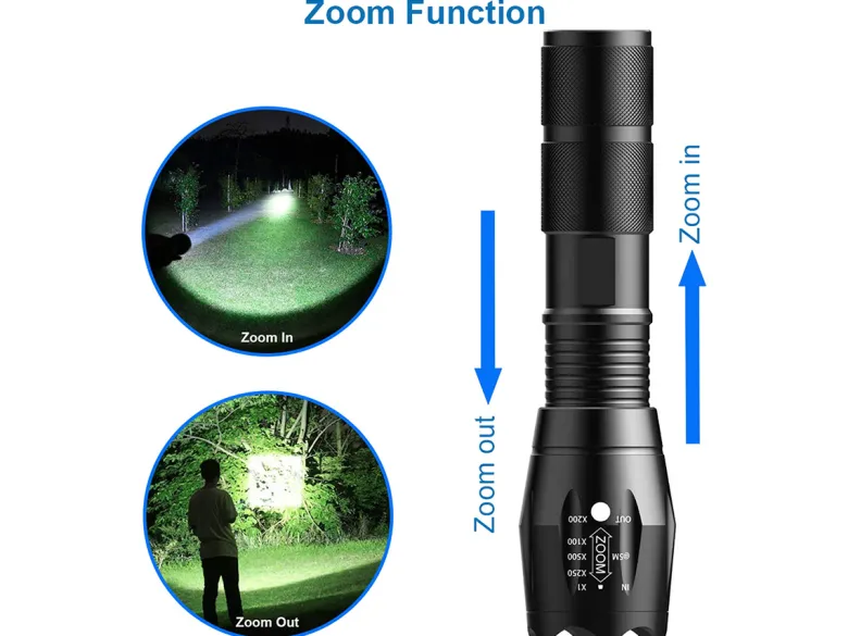 MMOBIEL zoombaar LED-zaklamp - Set van 2