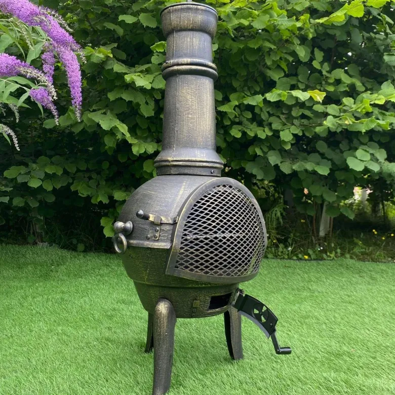 Monstershop gietijzer tuinhaard met hoes