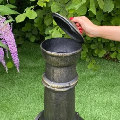 Monstershop gietijzer tuinhaard met hoes