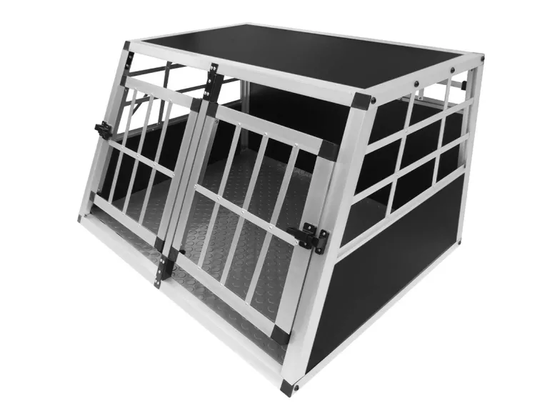 Monstershop medium 2-deurs alumium hondenbench