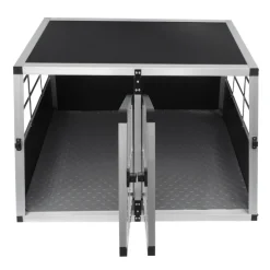 Monstershop medium 2-deurs alumium hondenbench