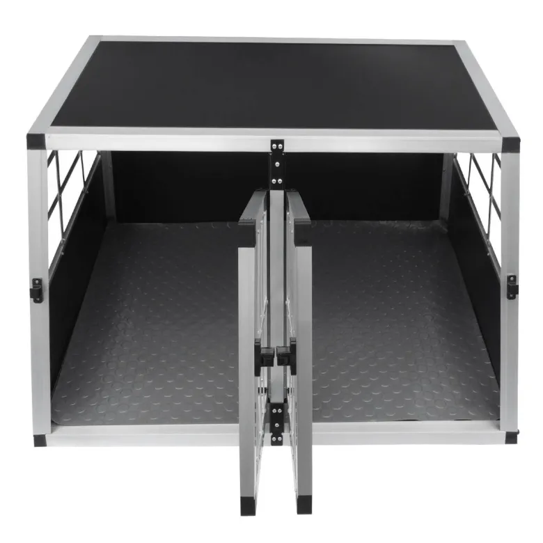 Monstershop medium 2-deurs alumium hondenbench