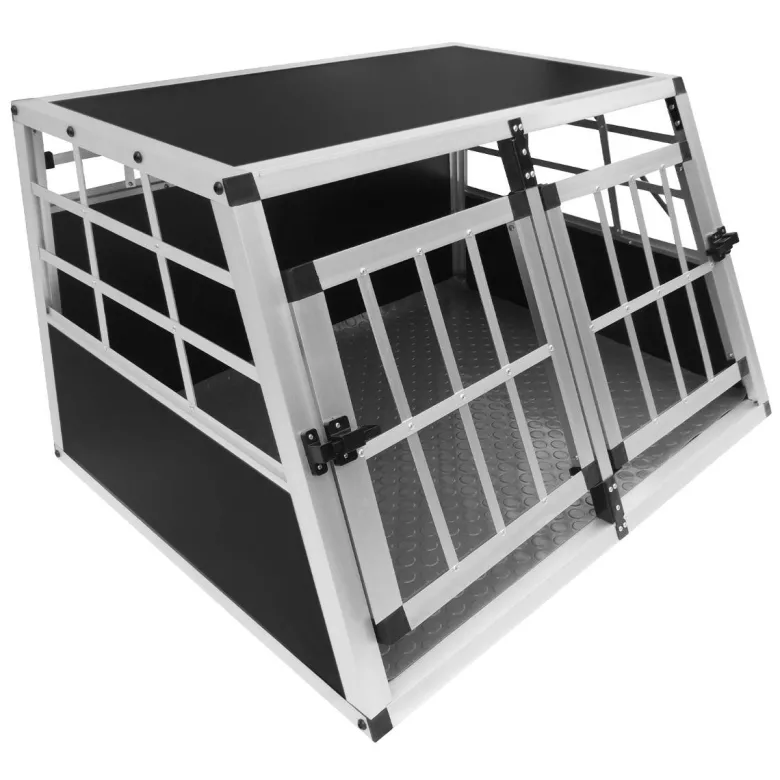 Monstershop medium 2-deurs alumium hondenbench