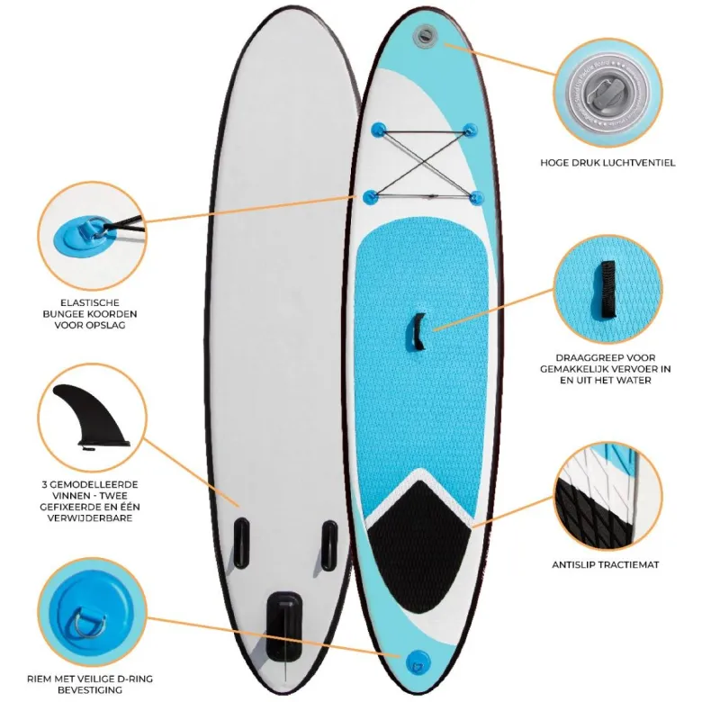 Monstershop 3 meter opblaasbaar SUP Board - Blue