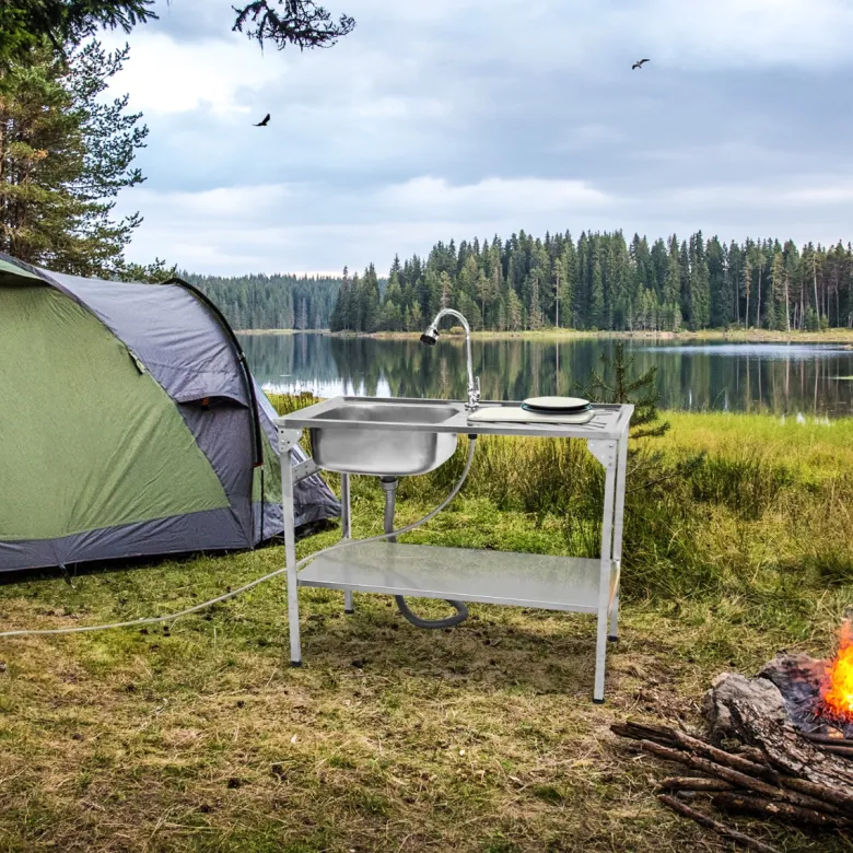 Monstershop opvouwbare camping-aanrechttafel