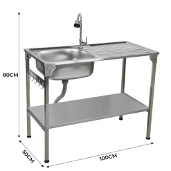 Monstershop opvouwbare camping-aanrechttafel