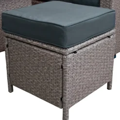 Monstershop Polyrattan Grey L-vormige loungset