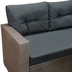 Monstershop Polyrattan Grey L-vormige loungset