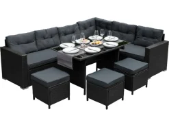 Monstershop Rotan 9-persoons hoek Loungeset