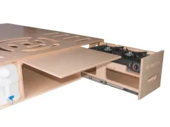 Moonbox bestelbus/bus 115cm Special kampeerbox met tafel