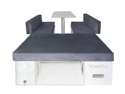 Moonbox bestelbus/bus 115cm White kampeerbox met tafel